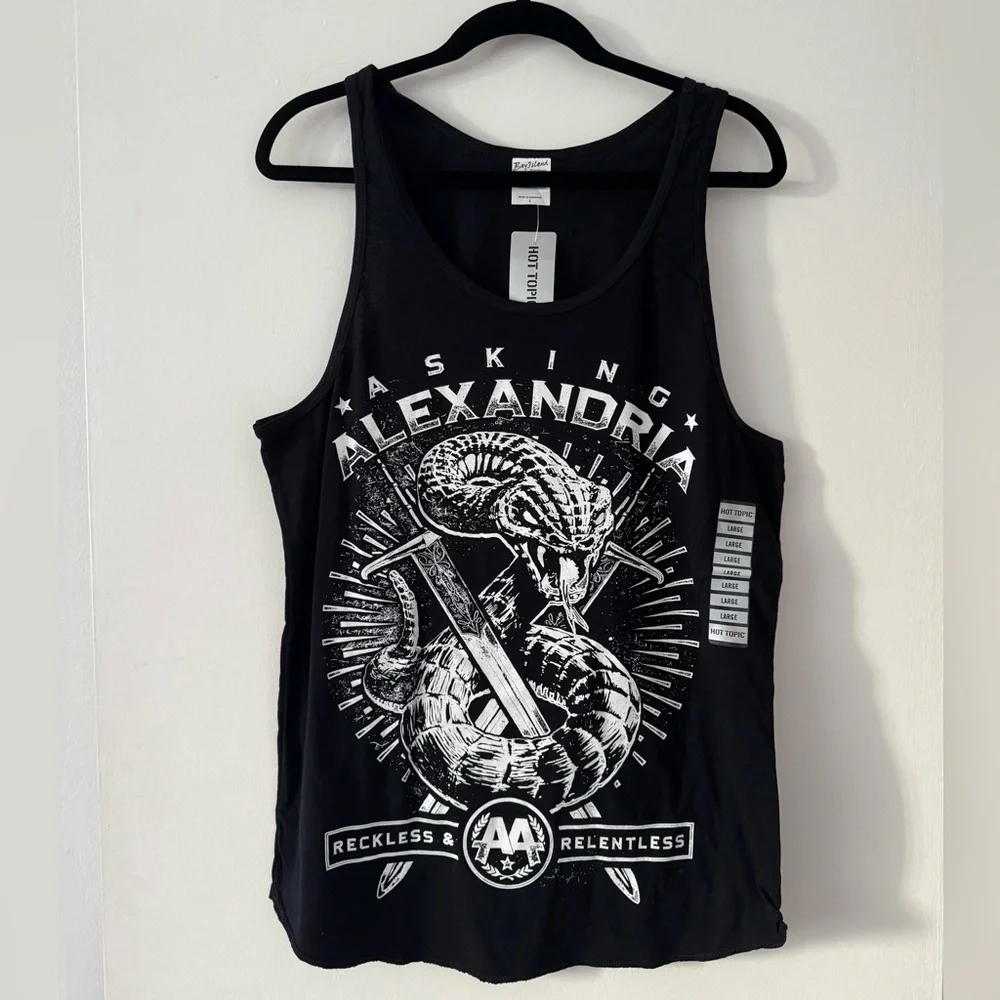 Hot Topic Black Reptile Graphic Tank - Picture 1 of 3